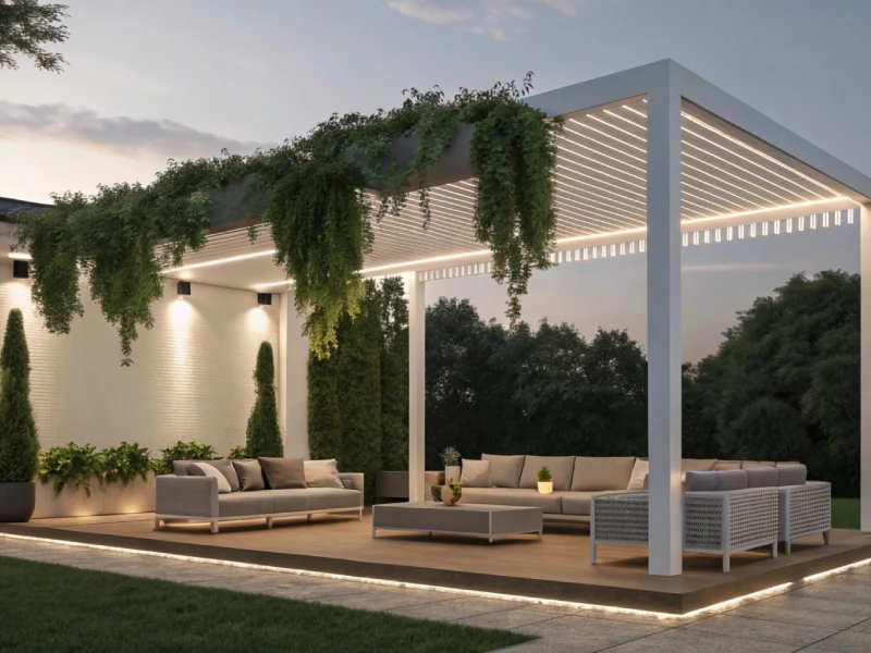 פרגולה חשמלית בוילה